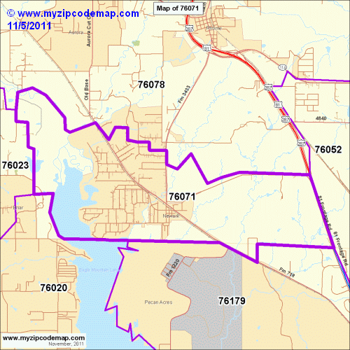 map of 76071