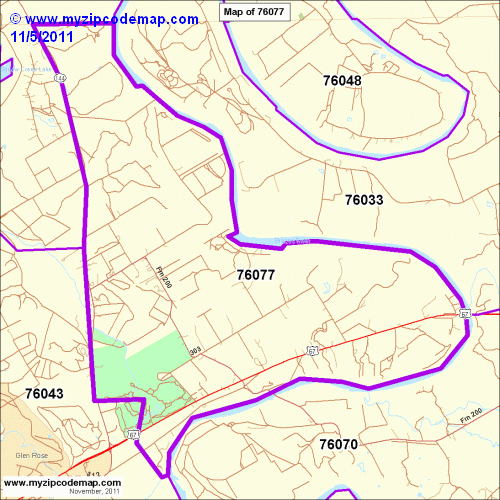 map of 76077
