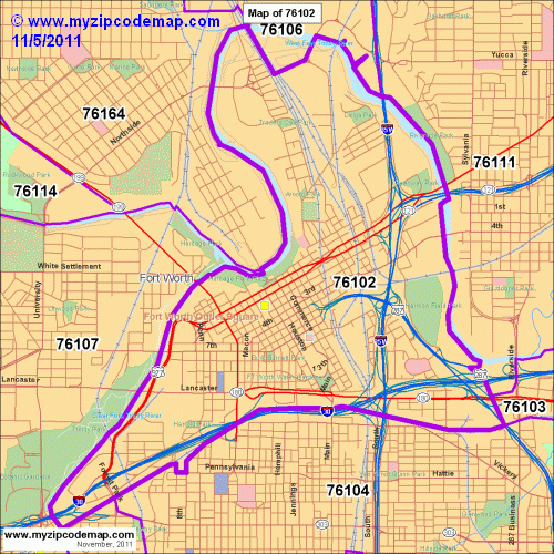 map of 76102