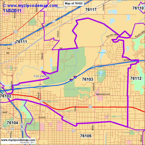 map of 76103