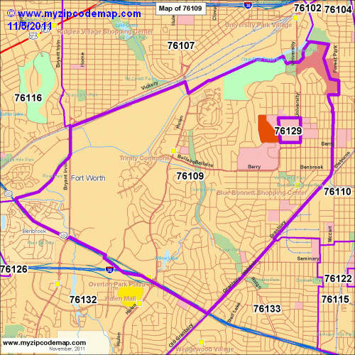 map of 76109