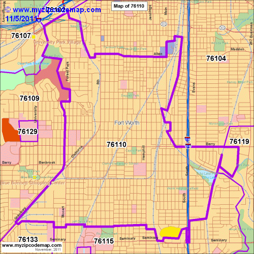map of 76110