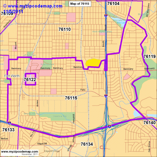 map of 76115