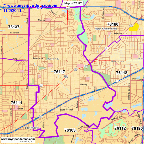 map of 76117