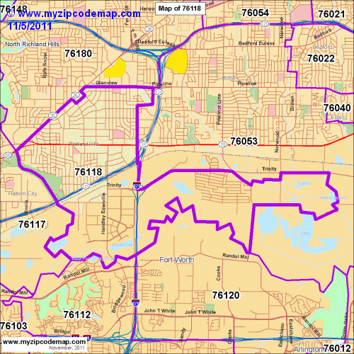 map of 76118