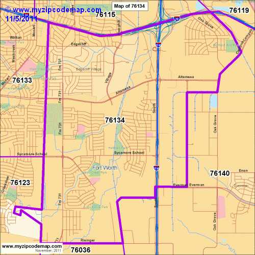 map of 76134