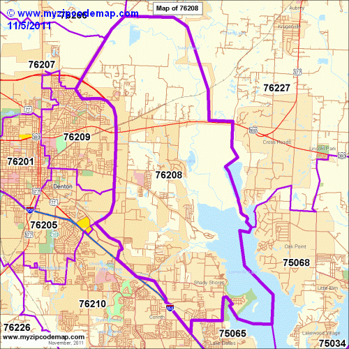 map of 76208