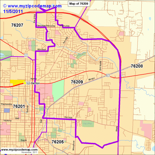 map of 76209