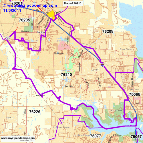 map of 76210