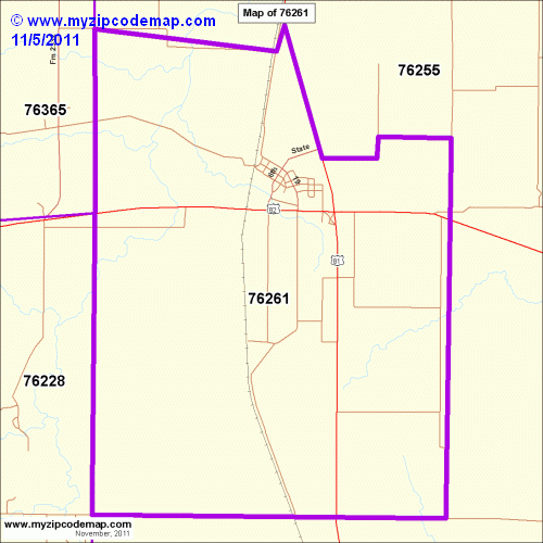 map of 76261
