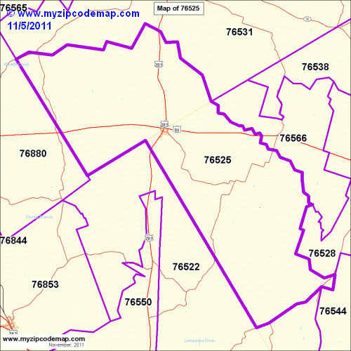 map of 76525