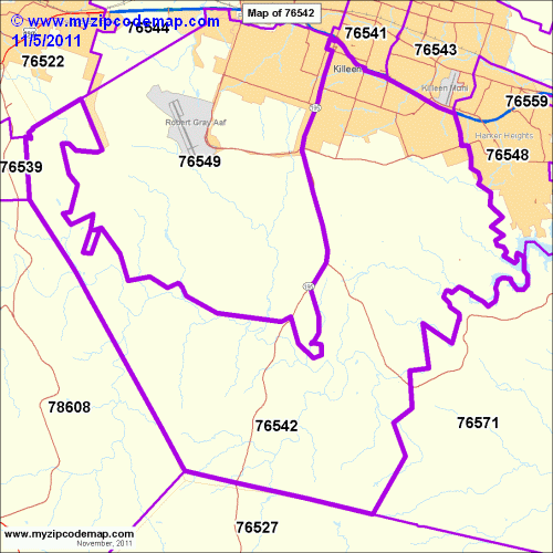 map of 76542