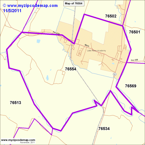 map of 76554