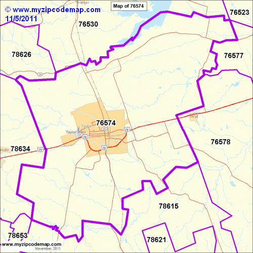 map of 76574
