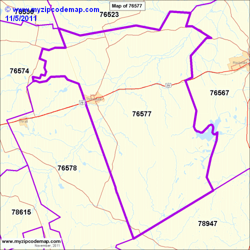 map of 76577