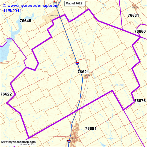 map of 76621