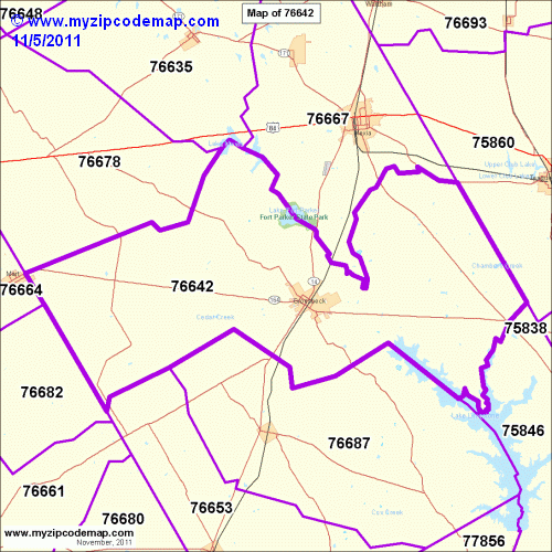 map of 76642