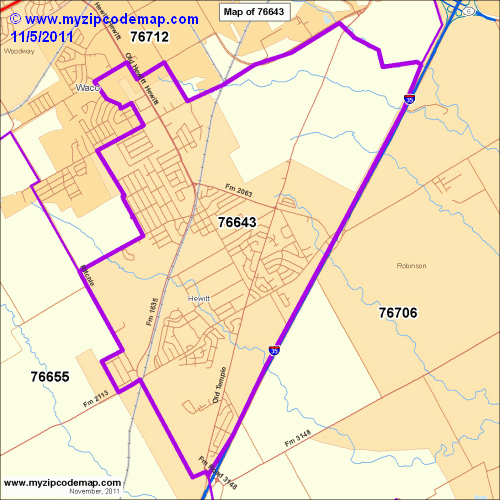 map of 76643