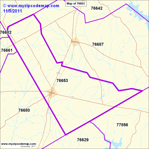 map of 76653