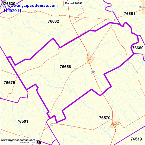 map of 76656
