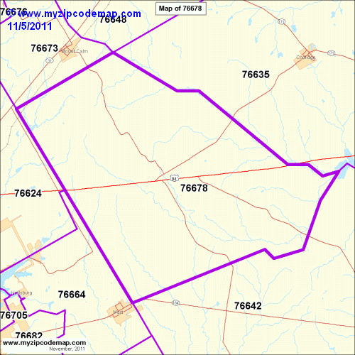 map of 76678
