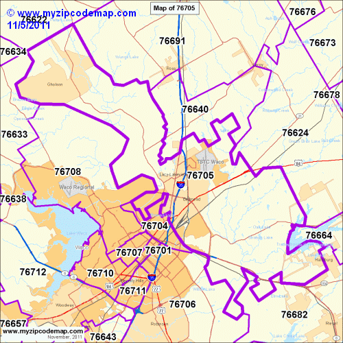map of 76705