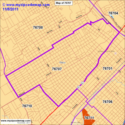 map of 76707