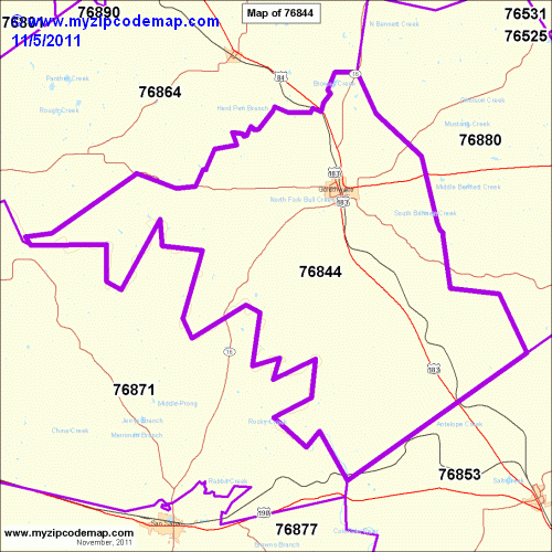 map of 76844