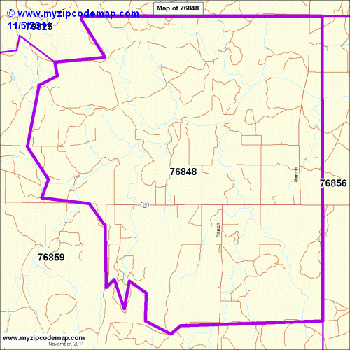 map of 76848