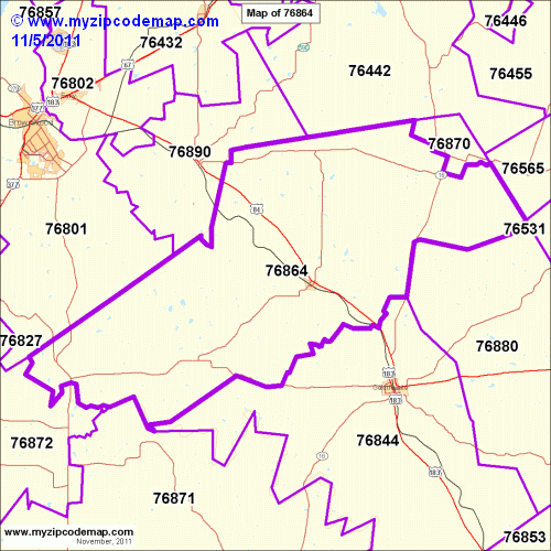 map of 76864