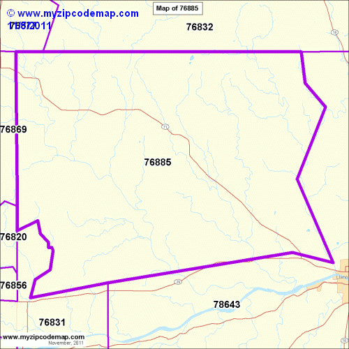 map of 76885