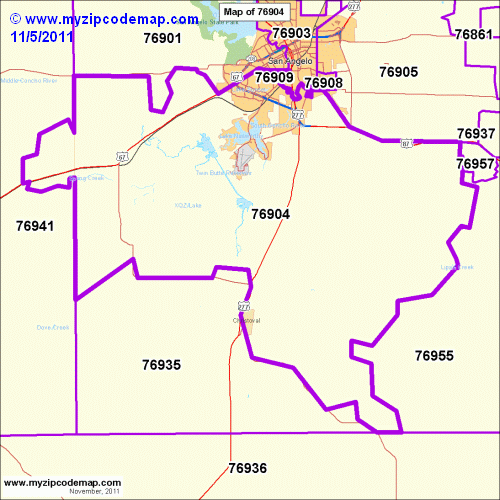 map of 76904