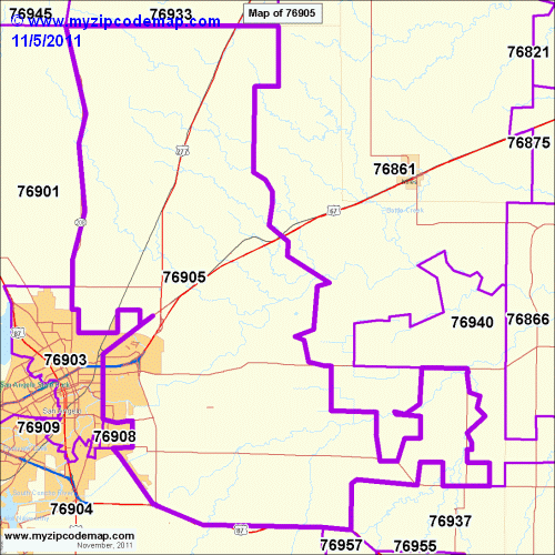 map of 76905