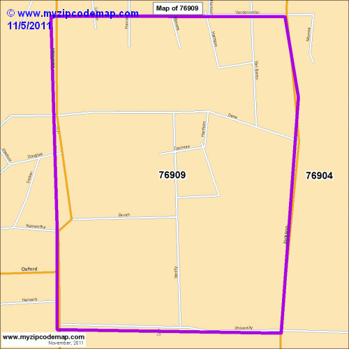 map of 76909