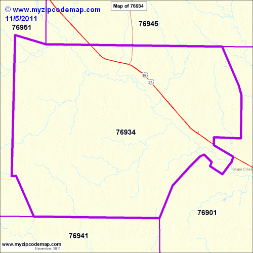 map of 76934