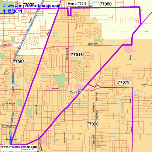 map of 77016