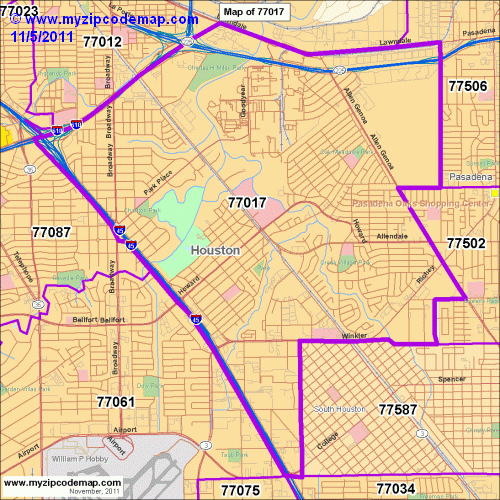 map of 77017