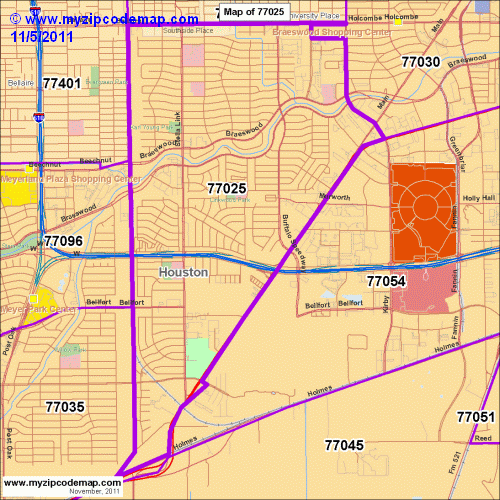 map of 77025