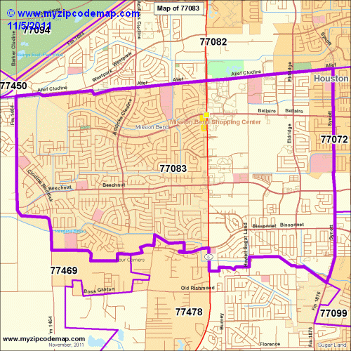map of 77083
