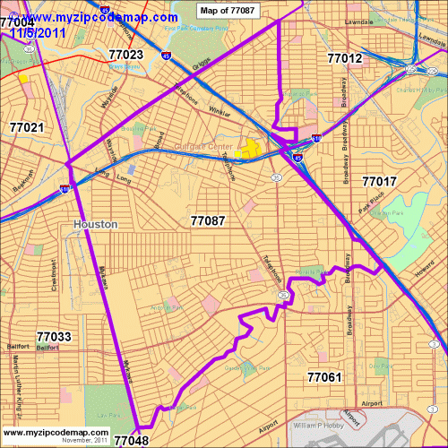 map of 77087