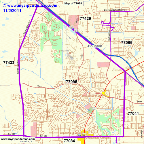 map of 77095