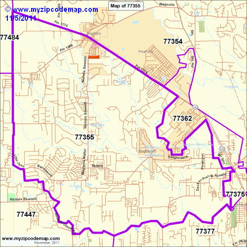 map of 77355