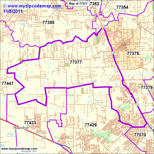 Zip Code Map Of 77377 Demographic Profile Residential Housing
