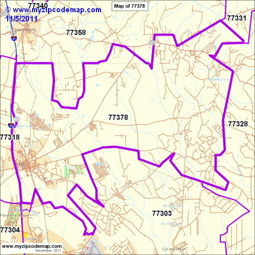 map of 77378