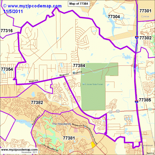 map of 77384