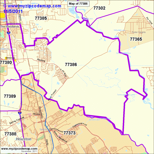 map of 77386
