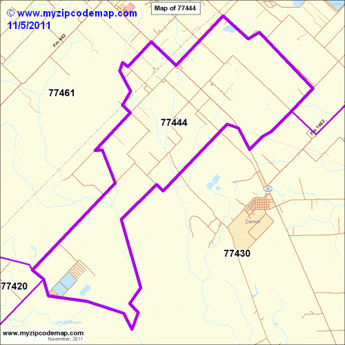 map of 77444
