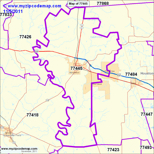 map of 77445