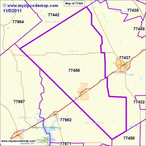 map of 77455