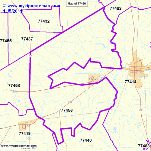 map of 77456